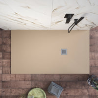 Piatto doccia 70x140cm in marmoresina marrone effetto pietra | Kos