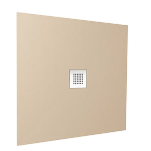 Piatto doccia 80x80cm in marmoresina marrone effetto pietra | Kos