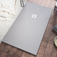 Piatto doccia 80x180cm in marmoresina grigio effetto pietra | Kos