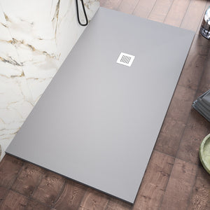 Piatto doccia 80x180cm in marmoresina grigio effetto pietra | Kos