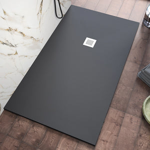 Piatto doccia 80x180cm in marmoresina nero effetto pietra | Kos