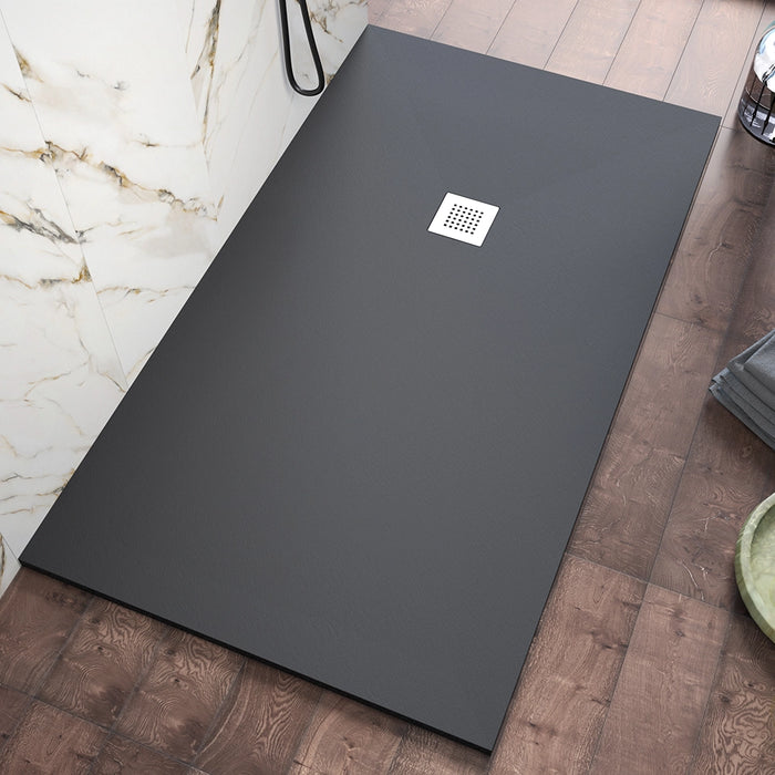 Piatto doccia 80x180cm in marmoresina nero effetto pietra | Kos
