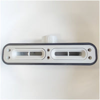 Piatto doccia in marmoresina grigio chiaro effetto pietra cemento vincent, misura 70x120