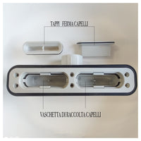 Piatto doccia in marmoresina grigio chiaro effetto pietra cemento vincent, misura 70x110