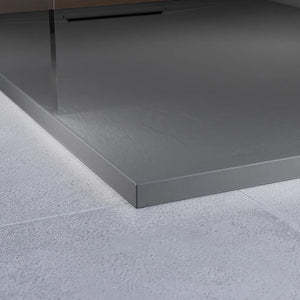 Piatto doccia 80x100 cm in marmoresina grigio effetto pietra | Paros