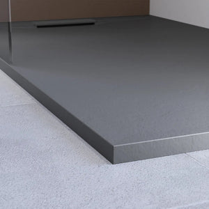 Piatto doccia 80x140 cm in marmoresina grigio effetto pietra | Paros