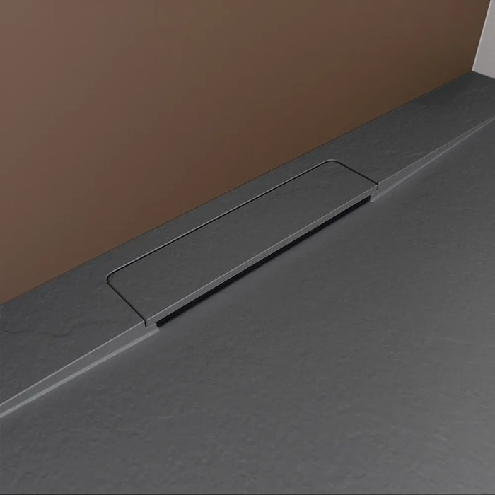 Piatto doccia 80x140 cm in marmoresina grigio effetto pietra | Paros