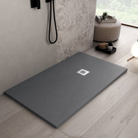 Piatto doccia in marmo resina Grigio Scuro pietra cemento ROYAL Regos-90x200