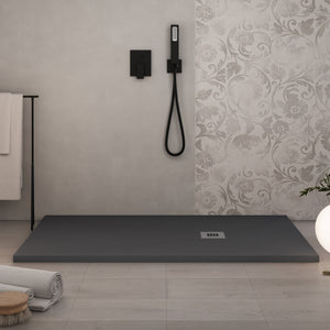 Piatto doccia in marmo resina Grigio Scuro pietra cemento ROYAL Regos-100x100