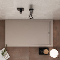 Piatto doccia in marmo resina sabbia pietra cemento grid, misura 90x160