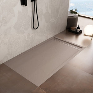 Piatto doccia in marmo resina sabbia pietra cemento grid, misura 90x160