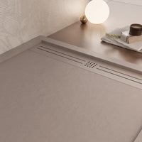 Piatto doccia in marmo resina sabbia pietra cemento grid, misura 80x180