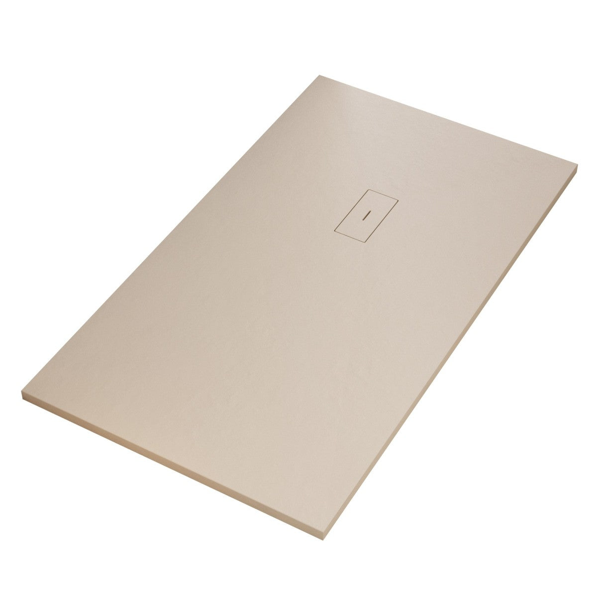 Piatto doccia in marmoresina crema effetto pietra cemento maka, misura 100x180