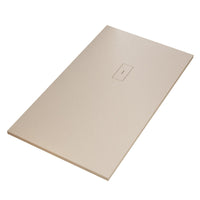 Piatto doccia in marmoresina crema effetto pietra cemento maka, misura 100x180