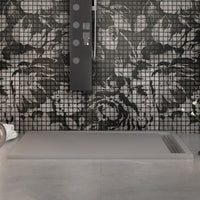 Piatto doccia in marmoresina grigio chiaro effetto pietra cemento relax, misura 80x200