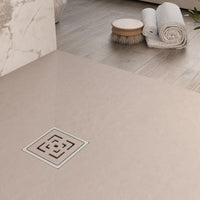 Piatto doccia in marmoresina Sabbia effetto pietra cemento OASIS Regos-80x200