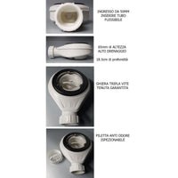 Piatto doccia in marmoresina sabbia effetto pietra cemento passion, misura 75x140