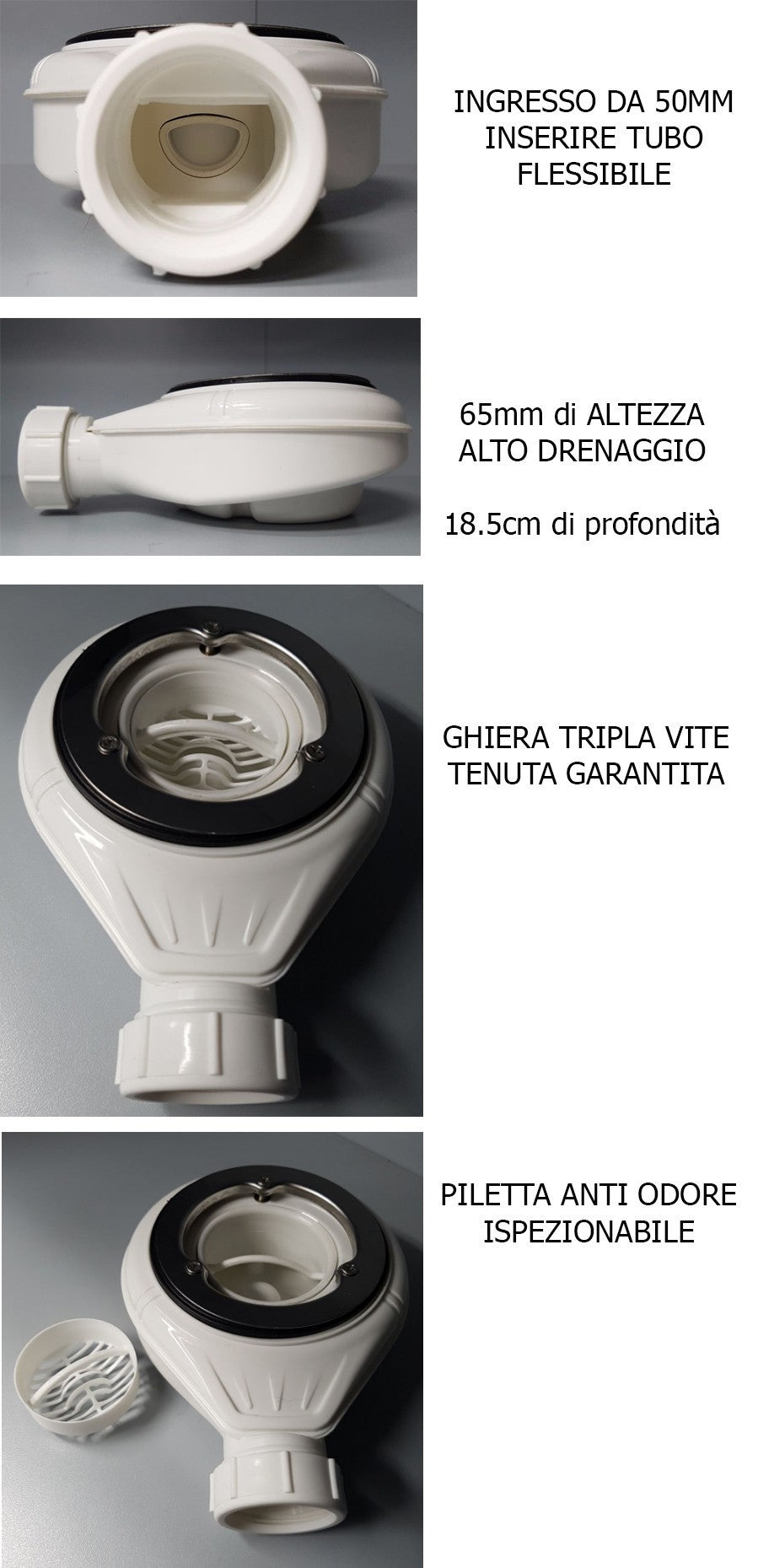 Piatto doccia in marmoresina Sabbia effetto pietra cemento OASIS Regos-80x200