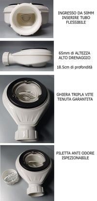 Piatto doccia in marmoresina Sabbia effetto pietra cemento OASIS Regos-80x200