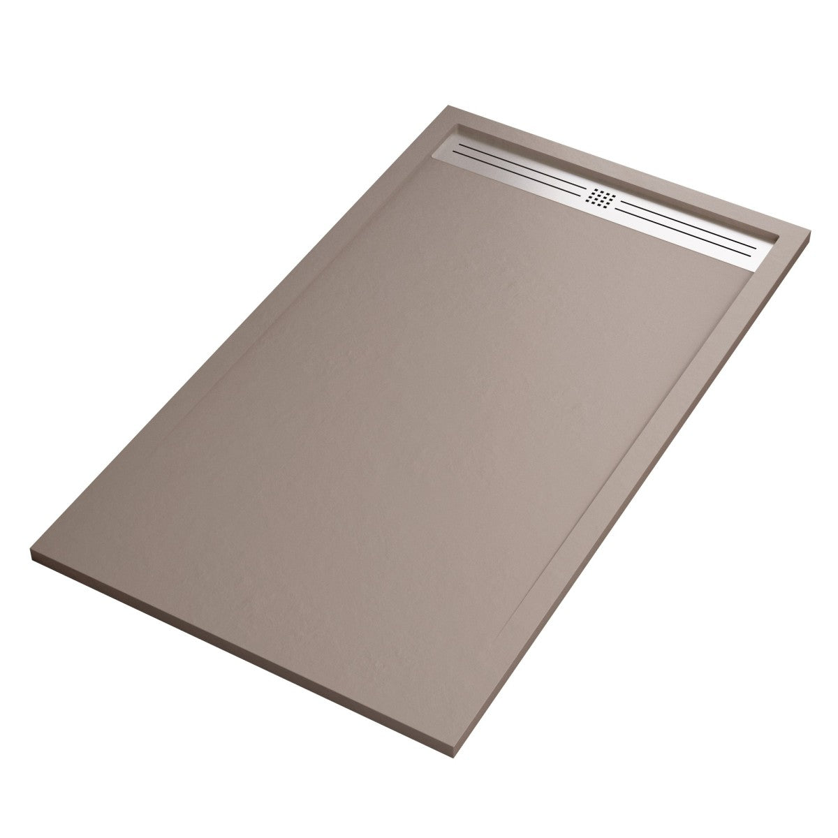 Piatto doccia in marmoresina sabbia effetto pietra cemento relax, misura 80x190