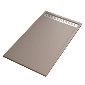 Piatto doccia in marmoresina sabbia effetto pietra cemento relax, misura 70x100