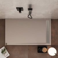 Piatto doccia in marmoresina sabbia effetto pietra cemento relax, misura 70x110