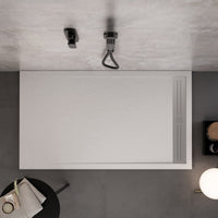 Piatto doccia bianco con scarico laterale griglia inox e piletta star relax, misura 70x160