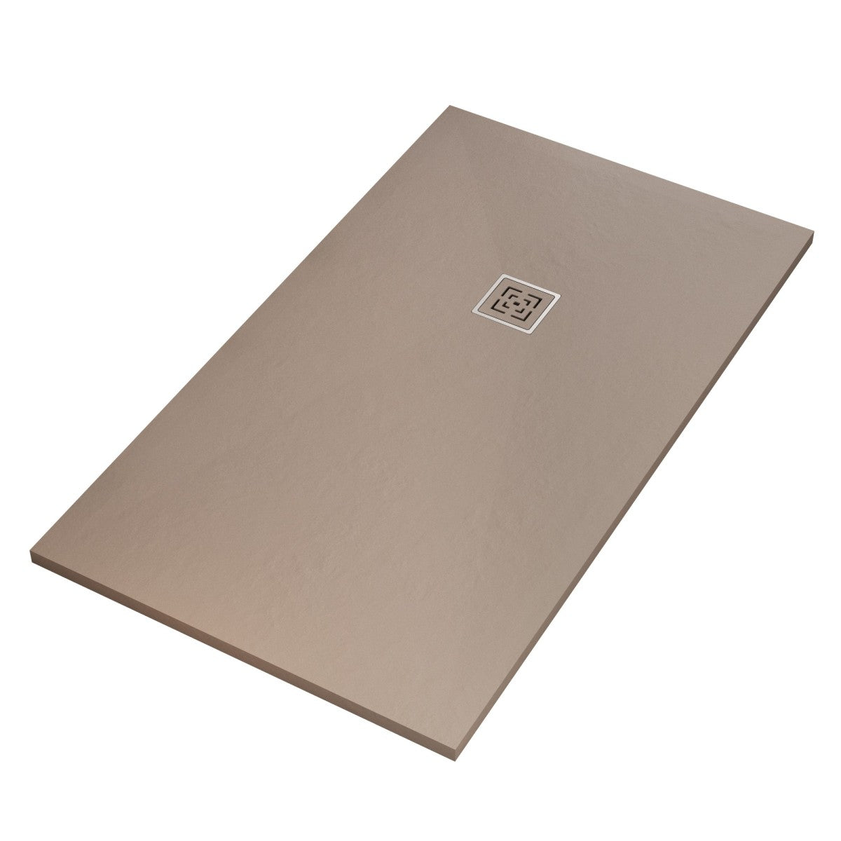 Piatto doccia in marmoresina tortora effetto pietra cemento passion, misura 80x180