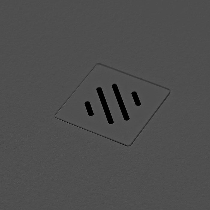 Piatto doccia in resina 70x140 Arena antracite completo di kit scarico