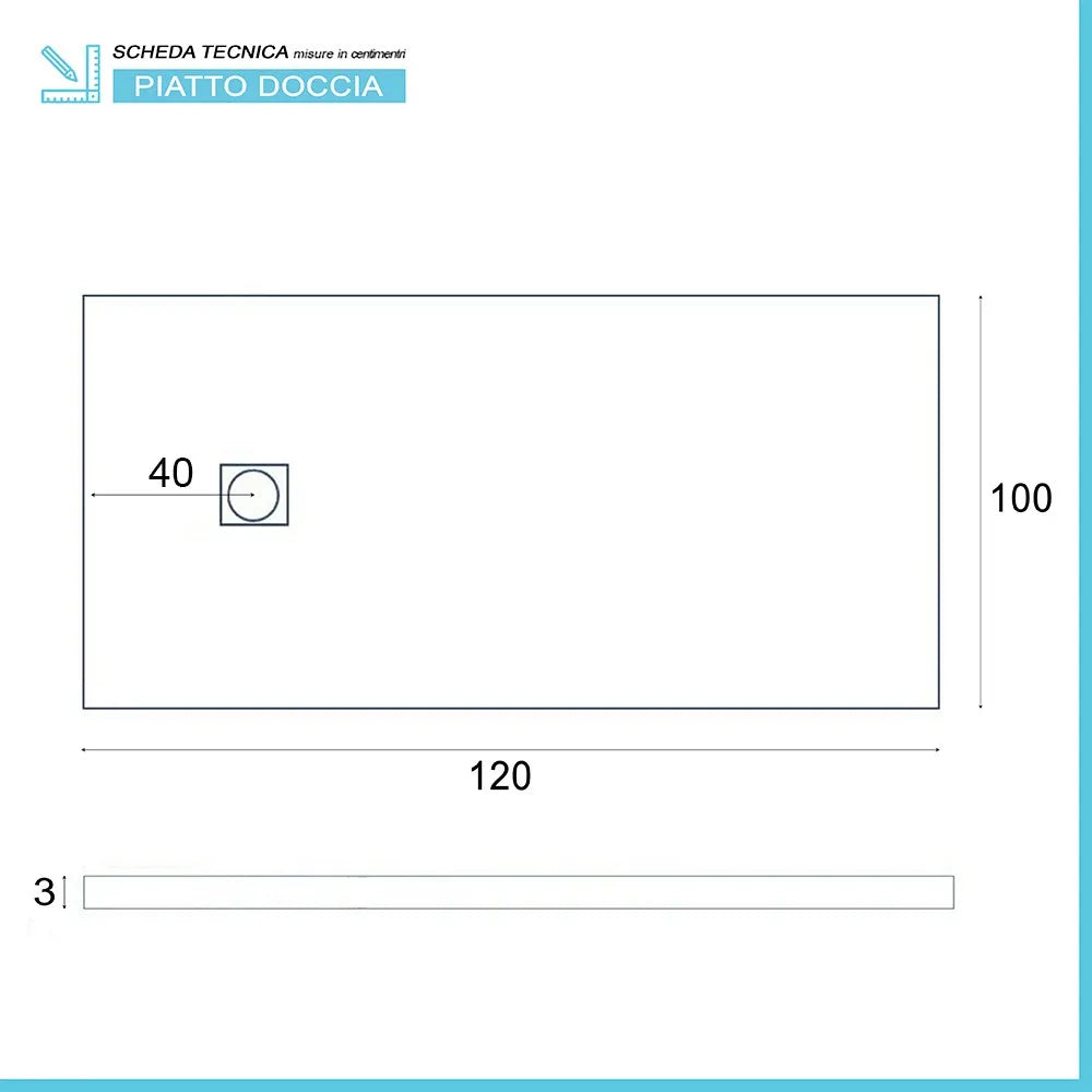 Piatto doccia marmo resina 100x120 Karen tortora effetto pietra