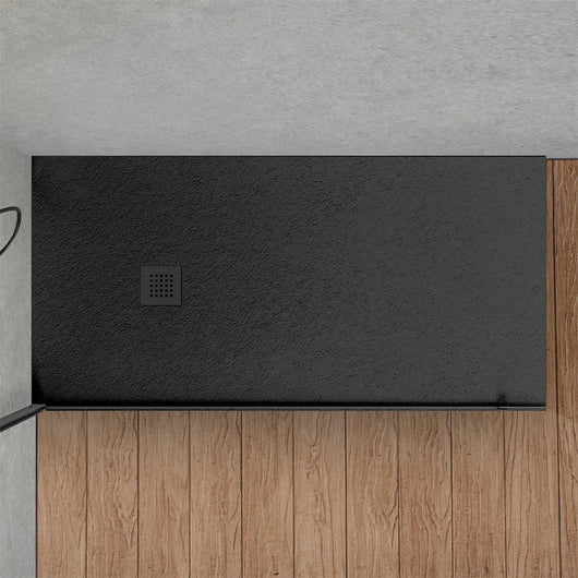 Piatto doccia marmo resina 70x160 antracite pietra riducibile su misura  Loren