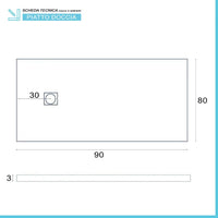 Piatto doccia marmoresina 80x90 Karen grigio effetto pietra