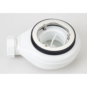 Piatto doccia bianco con scarico laterale griglia inox e piletta star prestige, misura 80x120