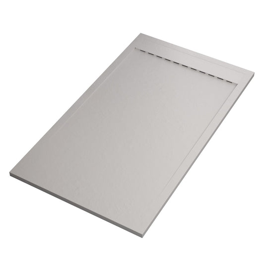 Piatto doccia bianco con scarico laterale griglia inox e piletta star prestige, misura 70x160