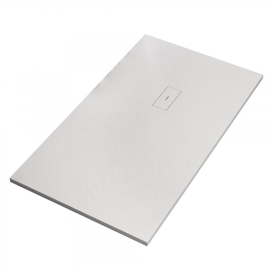 Piatto doccia mineralmarmo effetto pietra bianco dubai, dimensioni 70x100