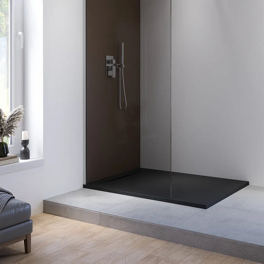 Piatto doccia 70x120 cm in marmoresina nero effetto pietra | Paros