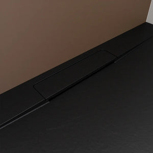 Piatto doccia 90x160 cm in maroresina nero effetto pietra | Paros