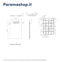 Piatto doccia 80x120 cm in marmoresina bianco effetto pietra | Paros