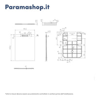 Piatto doccia 90x120 cm in marmoresina bianco effetto pietra | Paros