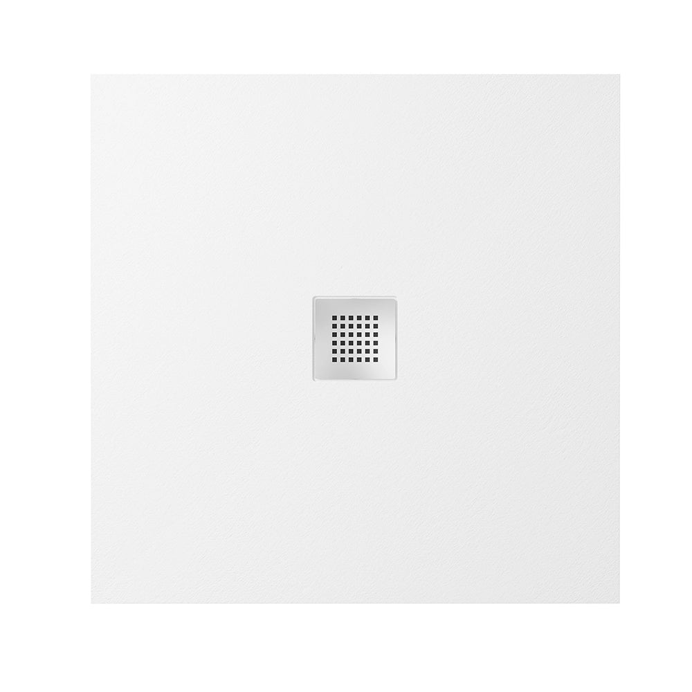 Piatto doccia 80x80cm in marmoresina bianco effetto pietra | Kos