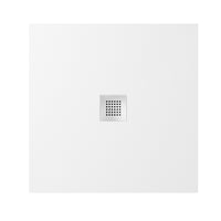 Piatto doccia 80x80cm in marmoresina bianco effetto pietra | Kos