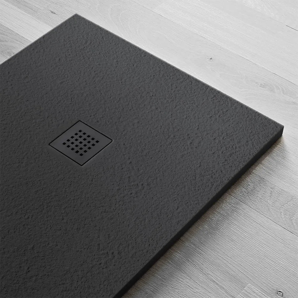 Piatto doccia resina 70x150 antracite effetto pietra filo pavimento  Loren