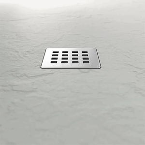 Piatto doccia resina 70x70 su misura ghiaccio effetto pietra Karen