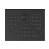 Piatto doccia rettangolare 80x100 H3 cm in ceramica nero opaco con antiscivolo | Ruy