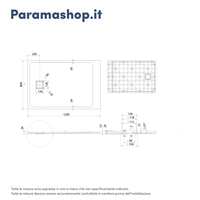 Piatto doccia 80x120 cm colore bianco effetto pietra | Samos