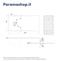 Piatto doccia 90x180 cm colore marrone effetto pietra | Samos