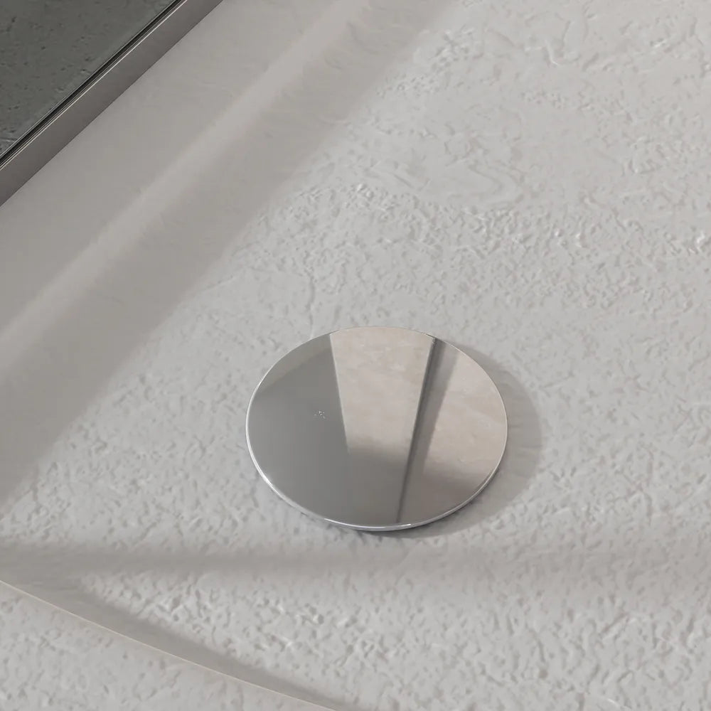 Piatto doccia 80x80 semicircolare effetto pietra bianco in acrilico altezza slim | Petra