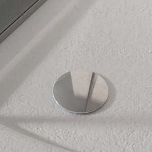 Piatto doccia 80x80 semicircolare effetto pietra bianco in acrilico altezza slim | Petra