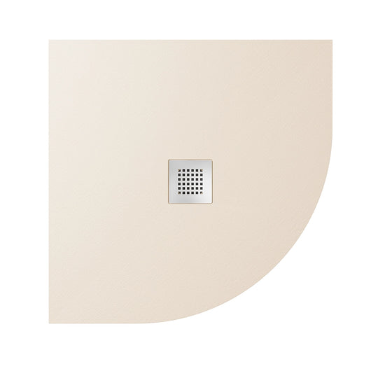 Piatto doccia semicircolare 80x80cm in marmoresina avorio effetto pietra | Kos