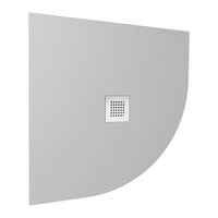 Piatto doccia semicircolare 80x80cm in marmoresina grigio effetto pietra | Kos